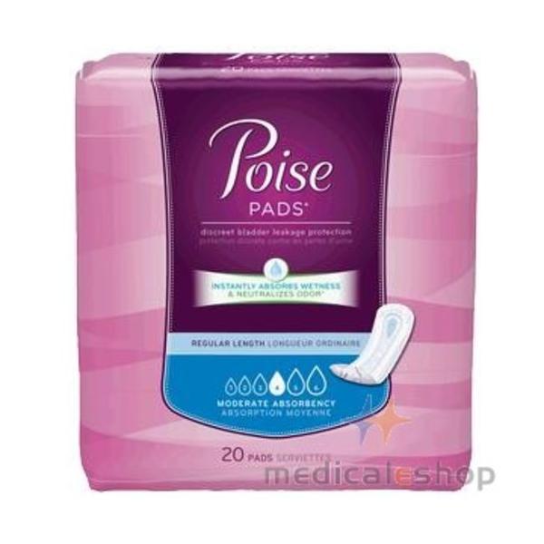 Depend Poise Moderate Pads Regular Length Part No. 19564 (20/package
