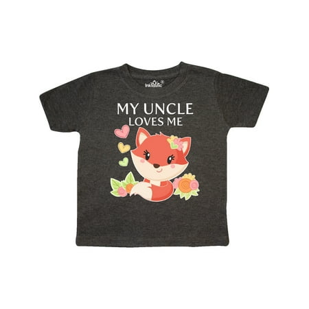 

Inktastic My Uncle Loves Me- little fox Gift Toddler Boy or Toddler Girl T-Shirt