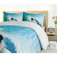 thumbnail image 5 of Ambesonne Ride the Wave Duvet Cover Sets, Wave Surfer Sport, 2-Queen, Sky Blue White, 5 of 7