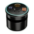 thumbnail image 1 of Tignapoo High-Power 150W Car Inverter with QC3.0 Fast Charge, 12V to 110V, Dual USB, Type-C, Universal Socket, Cigarette Lighter, Black Aluminum Alloy, 1 of 7