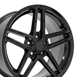 OE Wheels CV01 17 Inch Rim Fits Corvette C4 ZR1 Style 5x120.65 17x9.5 Gloss Silver Machined Lip - Hollander 5035 (1