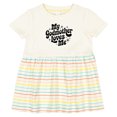 thumbnail image 3 of Inktastic My Godmother Loves Me Godson Goddaughter Girls Baby Dress, 3 of 5