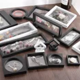 thumbnail image 4 of PET Thin Film Jewelry Display Stand Box Floating Picture Frame Holder Jewelry Earring Rings Bracelet Watch Stone Display Case 110x110mm-Black, 4 of 6