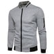 thumbnail image 2 of Abrigo de chaqueta con capucha y cuello alto con cremallera en contraste casual de diamante para hombre Pompotops oipoqjl9399, 2 of 9