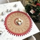 thumbnail image 4 of xihome Manteles individuales redondos tejidos navideños con diseño de copos de nieve y renos. Manteles individuales rojos para la cocina, resistentes al calor y fciles de limpiar. Nylon., 4 of 6