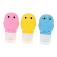 thumbnail image 5 of DRAFIDEEP Travel Size Bottles 3Pcs Squeezable Airtight Leak Proof Owl Shaped Silicone PP Lotion Containers, 5 of 8