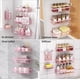 thumbnail image 5 of Estante organizador de ducha (paquete de 5), cesta adhesiva de pared para baño, soporte para champú de acero inoxidable, juego de decoración para baño femenino, color rosa, 5 of 5
