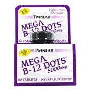 Twinlab Mega B-12 Dots 5000 mcg Tablets, 60 Ct