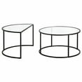 thumbnail image 5 of Evelyn&Zoe Luna Round & Demilune Nested Coffee Table in Satin Nickel, 5 of 9