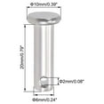 thumbnail image 2 of Uxcell Single Hole Clevis Pins - 6mm x 20mm Flat Head 304 Stainless Steel Link Hinge Pin 10 Pcs, 2 of 5