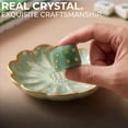 thumbnail image 4 of 2Pcs Mahjong Dice Set, Natural Green Crystal Gemstone D6 Dice with Velvet Pouch & Ceramic Tray, 16mm Stone Dice for American Mahjong, Mahjong Accessories, Board Games & Gift for Players, 4 of 7