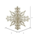 thumbnail image 2 of Vickerman 9" Champagne 3D Glitter Snowflake Christmas Ornament, Pack of 2, 2 of 2