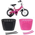 thumbnail image 2 of Cesta de bicicleta hueca para niños, bicicleta, triciclo, scooter, almacenamiento, manillar delantero, color negro, 2 of 5