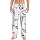 thumbnail image 1 of Fotbe Alpacas and Hearts Pantalones de Pijama para Hombre, Pantalones de Dormir, Pantalones de Casa con Cintura Ajustable y Bolsillos-X-Large, 1 of 6