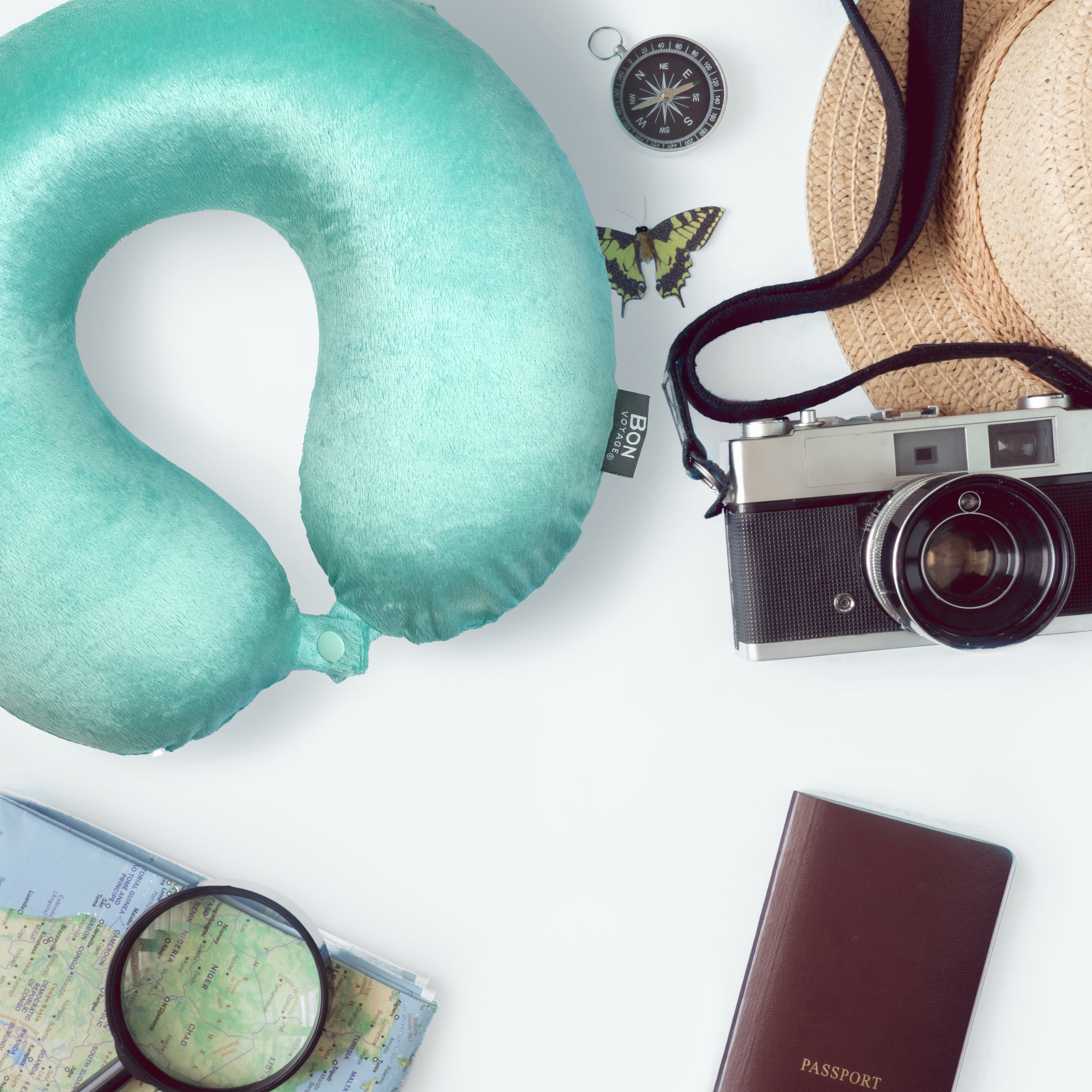 Bon Voyage® Classic Memory Foam Travel Neck Pillow, Mint - Walmart.com