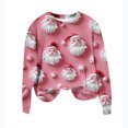 thumbnail image 2 of WXLWZYWL Womens Christmas Sweatshirts Cute Xmas Ugly 3D Graphic Print Sweaters Oversized Long Sleeve Round Neck Pullover Tops, 2 of 4