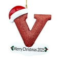 thumbnail image 2 of Personalized A-Z Letter Ornaments for Christmas Tree 2025 DIY Custom Christmas Ornament with Name 3D Resin Xmas Hanging Pendant Original Gifts for Family Friends V, 2 of 6