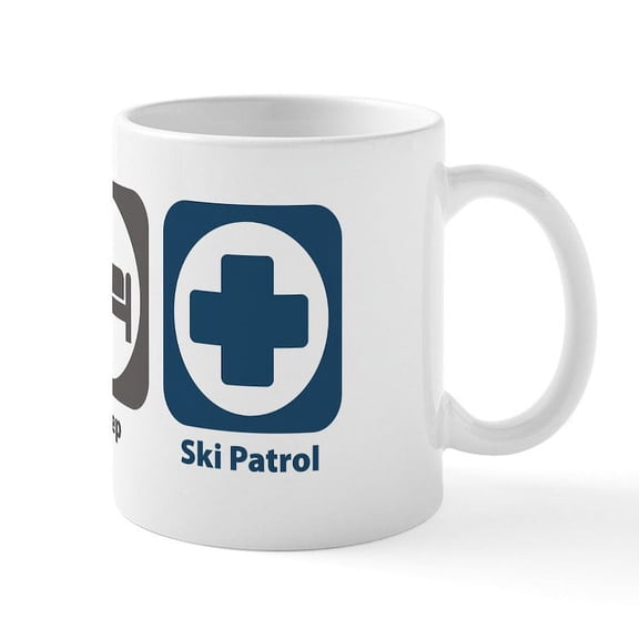 CafePress - Eat Sleep Ski Patrol Mug - 11 oz Ceramic Mug - Novelty Coffee Tea Cup