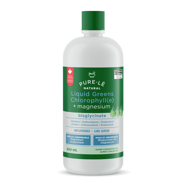 Pure-lē Verdures Liquides Naturelles + Bisglycinate de Magnésium (Non Aromatisé)