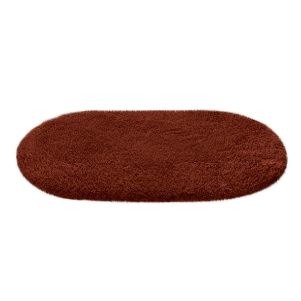 Sofa Vama Ropa de Cama Alfombrillas ovaladas para el hogar, para sala de estar, puerta de entrada, dormitorio, baño, absorbentes, 50 x 80 cm for Navideño
