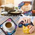thumbnail image 4 of Colorful Floral Pattern Kitchen Oven Mitt and Pot Holder Sets 2 Pcs for Baking, Cooking and Grilling, Heat Resistant Up To 392 °F, 4 of 7