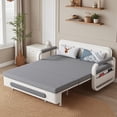 thumbnail image 6 of gaoyangjiaju 62.2" Pull-Out Sofa bed , Versatile Futon Couch with Sleeping Function and Storage Space, Sofa Bed for Small Rooms and Living Rooms, Dark Grey and White, 6 of 13