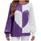 thumbnail image 1 of Suéteres Para Mujer Otoño Invierno Suéter de Punto Manga Larga Cuello Redondo Sólido Amor Estampado Manga Larga Suéter Informal Top Odeerbi  ODB175524, 1 of 8