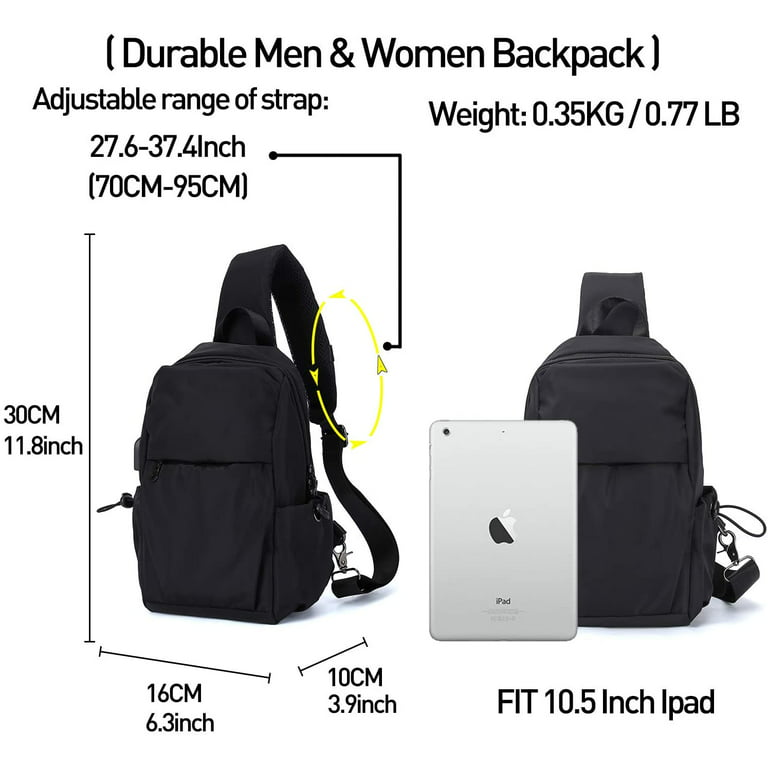 Crossbody Sling Bags For Women Men, Sling Backpack, Lightweight Shoulder Bag,  Multipurpose Sling Bag For Travel, Hiking, Shopping, Walking, Biking, Cy