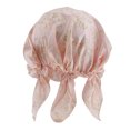 thumbnail image 2 of Sombrero de quimioterapia de seda natural Sleep Night Head Cover Bonnet para el cabello Protección de la belleza Wrap Stretch Flower Hat - Rosado Sunnimix Gorro de seda, 2 of 10