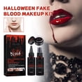 thumbnail image 4 of Set de maquillaje para cosplay de zombies de Halloween, lavable realista para películas, teatro de cosplay FLhrweasw Nuevo, 4 of 9