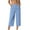 Light Blue, variant on Dealovy Capri Pants for Women Low Waisted Dress Work Capris Straight Wide Leg Business Casual Cropped Pants
