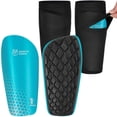 thumbnail image 1 of Espinilleras de fútbol Northdeer con mangas azules talla S, 1 of 6