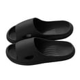 thumbnail image 5 of Shpwfbe Shoes For Women Cloud Slides Shower Slippers Bathroom Extremely Comfy Cushioned Thick Sole Slippers Beachsandalias Para Mujersandals Women,Clearance Items,Black, 5 of 5