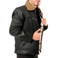 thumbnail image 3 of Chamarra para Hombre Shendy Vendy Chaqueta Vinipiel Tipo Biker Negro Cafe grande, 3 of 4