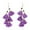 Purple, variant on Zig Zag Chandelier Green Tassels Stone and Brass Drop Earrings