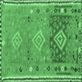 thumbnail image 1 of Ahgly Company Indoor Square Southwestern Emerald Green Country Area Rugs, 5' Square, 1 of 4