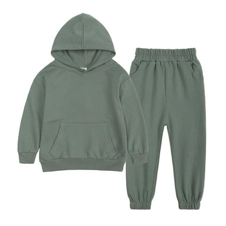 

Winter Savings Clearance! Dezsed 12M-13Y Children S Clothing Winter Boys Girls Solid Colors Tracksuits Long Sleeve Pullover Hoodies Sweatshirt And Sweatpants Kids Teenage Sportswear