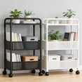thumbnail image 1 of Jiaeri Narrow Kitchen Shelf Tower,Slim Rolling Storage Cart for Small Spaces,Multi-Tier Pantry Organizer with Hooks,Tall Utility Rack for Living Room,Dorm,Bathroom, 1 of 7