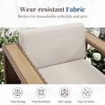 thumbnail image 3 of Bonzy Home Outdoor Wicker Sofa Set, Rattan Patio Conversation Sets - 6 Seater L-Shaped Wicker Sofa with Thick Cushions and Corner Seating, Beige, 3 of 7