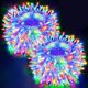 thumbnail image 1 of Luces de Navidad 2PCS, 10M 100LED 8Modos de Iluminación Que Cambian de Color, Enchufe de Extremo a Extremo para Interior, Navidad, Fiesta, Patio (Multicolor), 1 of 5