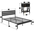 thumbnail image 4 of VECELO 3-piece Bedroom Set Include Queen Bed Frame with 2 Nightstands, Black, 4 of 8