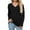 Black, variant on EDFBUYKRS Long Sleeve Blouses for Women V Neck Button Casual Tops Tunic T Shirts Xl
