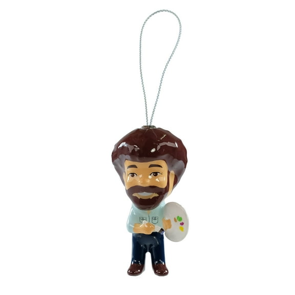 Bob Ross Decoupage Christmas Ornament, Multi-color, Plastic, By Ruz
