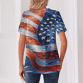 thumbnail image 3 of Iaqnaocc 4th Of July Tops for Women Trendy Short Sleeve Button V-Neck Independence Day American Flag Stars Striped Tees Retro 2026 Summer Festival Tee Shirts Navy XXXL, 3 of 3