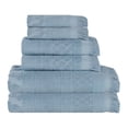 thumbnail image 3 of Superior Rolla Cotton Geometric Soft 6 Piece Towel Set, Blue, 3 of 14