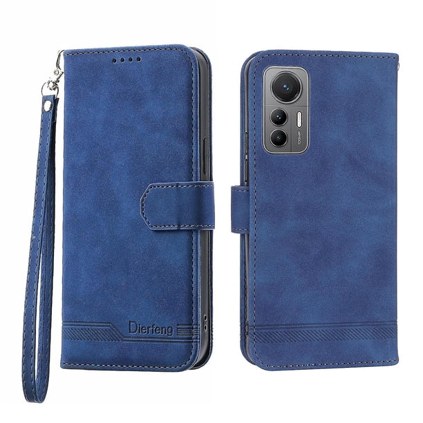 Funda romántica para Xiaomi 12, 12x y 12s con cordón, orificio para altavoz, ranuras para tarjetas, función billetera, función atril y protección contra caídas.