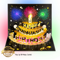 thumbnail image 3 of 3D Pop Up Fireworks Birthday Cards, Blowable Cake Birthday Card with Music and Multicolor LED Lights Envelope and Blank Wish Card for Women, Kids, Men, 3 of 10