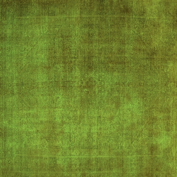 Ahgly Company Indoor Square Persian Green Traditional Area Rugs, 8' Square