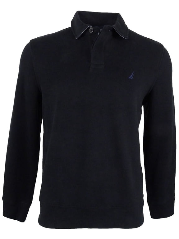 Men's Classic-Fit French Ribbed Long Sleeve Polo