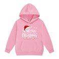 thumbnail image 4 of Boys Girls Christmas Hoodie Long Sleeve Merry Christmas Graphic Hooded Sweatshirt with Pockets Kids Pullover Tops 2-13 Years, 4 of 6